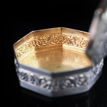 Load image into Gallery viewer, Antique Octagonal German Silver Snuff Box c.1870 - Artisan Antiques