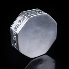 Load image into Gallery viewer, Antique Octagonal German Silver Snuff Box c.1870 - Artisan Antiques