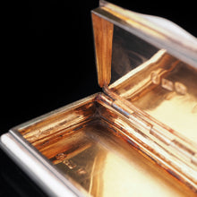 Load image into Gallery viewer, Antique English Victorian Solid Silver Snuff Box with Gold Gilt Interior - Birmingham 1838 - Artisan Antiques
