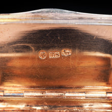 Load image into Gallery viewer, Antique English Victorian Solid Silver Snuff Box with Gold Gilt Interior - Birmingham 1838 - Artisan Antiques