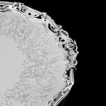 Load image into Gallery viewer, An Exceptional Large Solid Sterling Silver Victorian Salver/Tray/Platter 47cm (2.9kg) with Cast Border - Hunt & Roskell (Late Storr Mortimer & Hunt)