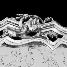 Load image into Gallery viewer, An Exceptional Large Solid Sterling Silver Victorian Salver/Tray/Platter 47cm (2.9kg) with Cast Border - Hunt & Roskell (Late Storr Mortimer & Hunt)