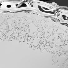 Load image into Gallery viewer, An Exceptional Large Solid Sterling Silver Victorian Salver/Tray/Platter 47cm (2.9kg) with Cast Border - Hunt & Roskell (Late Storr Mortimer & Hunt)