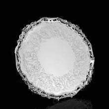 Load image into Gallery viewer, An Exceptional Large Solid Sterling Silver Victorian Salver/Tray/Platter 47cm (2.9kg) with Cast Border - Hunt & Roskell (Late Storr Mortimer & Hunt)