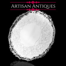 Load image into Gallery viewer, An Exceptional Large Solid Sterling Silver Victorian Salver/Tray/Platter 47cm (2.9kg) with Cast Border - Hunt & Roskell (Late Storr Mortimer & Hunt)