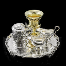 Load image into Gallery viewer, An Exceptional Large Solid Sterling Silver Victorian Salver/Tray/Platter 47cm (2.9kg) with Cast Border - Hunt & Roskell (Late Storr Mortimer & Hunt)