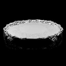 Load image into Gallery viewer, An Exceptional Large Solid Sterling Silver Victorian Salver/Tray/Platter 47cm (2.9kg) with Cast Border - Hunt & Roskell (Late Storr Mortimer & Hunt)