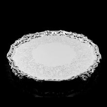 Load image into Gallery viewer, An Exceptional Large Solid Sterling Silver Victorian Salver/Tray/Platter 47cm (2.9kg) with Cast Border - Hunt & Roskell (Late Storr Mortimer & Hunt)