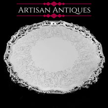 Load image into Gallery viewer, An Exceptional Large Solid Sterling Silver Victorian Salver/Tray/Platter 47cm (2.9kg) with Cast Border - Hunt & Roskell (Late Storr Mortimer & Hunt)
