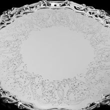 Load image into Gallery viewer, An Exceptional Large Solid Sterling Silver Victorian Salver/Tray/Platter 47cm (2.9kg) with Cast Border - Hunt & Roskell (Late Storr Mortimer & Hunt)