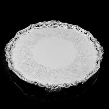 Load image into Gallery viewer, An Exceptional Large Solid Sterling Silver Victorian Salver/Tray/Platter 47cm (2.9kg) with Cast Border - Hunt & Roskell (Late Storr Mortimer & Hunt)
