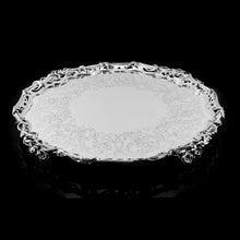 Load image into Gallery viewer, An Exceptional Large Solid Sterling Silver Victorian Salver/Tray/Platter 47cm (2.9kg) with Cast Border - Hunt & Roskell (Late Storr Mortimer & Hunt)