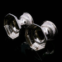 Load image into Gallery viewer, A Unique Antique Pair of Solid Silver Salt Cellars, Pedestal Design - Daniel & John Wellby 1886 - Artisan Antiques