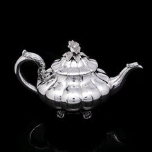 Load image into Gallery viewer, Antique Georgian Solid Silver Teapot 'Melon Shaped' - Robert Hennell 1836 - Artisan Antiques