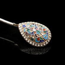 Load image into Gallery viewer, Antique Russian Silver Cloisonne Enamel Spoons | Set of 6 | c.1900 - Artisan Antiques