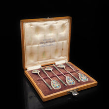 Load image into Gallery viewer, Antique Russian Silver Cloisonne Enamel Spoons | Set of 6 | c.1900 - Artisan Antiques