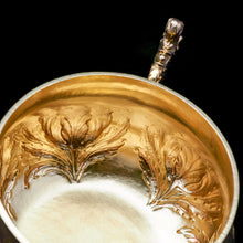 Load image into Gallery viewer, A Spectacular Pair of Solid Silver Gilt Bowls/Porringers - Carrington & Co 1909 - Artisan Antiques