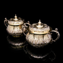 Load image into Gallery viewer, A Spectacular Pair of Solid Silver Gilt Bowls/Porringers - Carrington & Co 1909 - Artisan Antiques