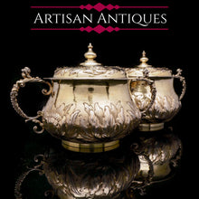 Load image into Gallery viewer, A Spectacular Pair of Solid Silver Gilt Bowls/Porringers - Carrington & Co 1909 - Artisan Antiques