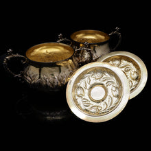 Load image into Gallery viewer, A Spectacular Pair of Solid Silver Gilt Bowls/Porringers - Carrington & Co 1909 - Artisan Antiques