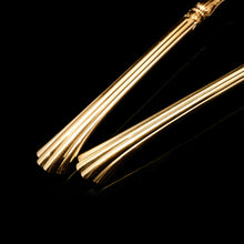 Load image into Gallery viewer, A Victorian Pair of Solid Silver Gilt Spoons with Fine Engravings - Francis Higgins 1883 - Artisan Antiques