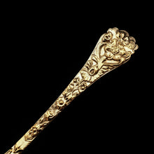 Load image into Gallery viewer, An Antique Set of 4 Solid Silver Gilt Spoons with Highly Embossed Design - Henry William Curry 1871 - Artisan Antiques