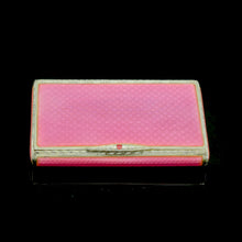 Load image into Gallery viewer, RESERVED An English Solid Silver Pink Enamel Snuff/Pill Box - P.H.Vogel & Co London 1926