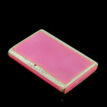 Load image into Gallery viewer, RESERVED An English Solid Silver Pink Enamel Snuff/Pill Box - P.H.Vogel & Co London 1926