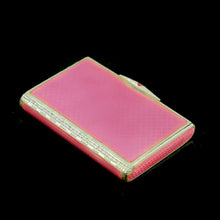 Load image into Gallery viewer, RESERVED An English Solid Silver Pink Enamel Snuff/Pill Box - P.H.Vogel & Co London 1926