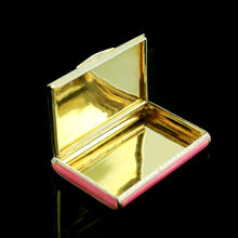 Load image into Gallery viewer, RESERVED An English Solid Silver Pink Enamel Snuff/Pill Box - P.H.Vogel & Co London 1926
