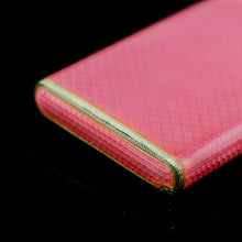 Load image into Gallery viewer, RESERVED An English Solid Silver Pink Enamel Snuff/Pill Box - P.H.Vogel & Co London 1926