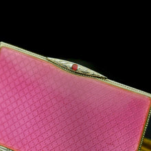Load image into Gallery viewer, RESERVED An English Solid Silver Pink Enamel Snuff/Pill Box - P.H.Vogel & Co London 1926