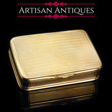 Load image into Gallery viewer, Georgian Silver Gilt Engine Turned Snuff Box - John Reily, 1829 - Artisan Antiques