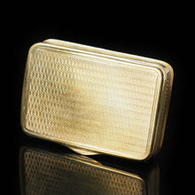 Load image into Gallery viewer, Georgian Silver Gilt Engine Turned Snuff Box - John Reily, 1829 - Artisan Antiques