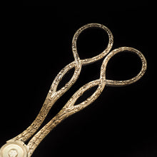 Load image into Gallery viewer, A Victorian Solid Silver Gilt Pair of Grape Scissors - John Gilbert 1864 - Artisan Antiques
