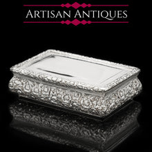 Load image into Gallery viewer, A Georgian Solid Silver Table Snuff Box - Thomas Spicer 1825 - Artisan Antiques