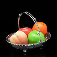 Load image into Gallery viewer, A Victorian Solid Silver Basket with Floral Chasing - William Morton & Sons 1898 - Artisan Antiques