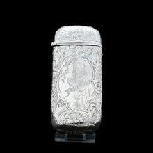 Load image into Gallery viewer, A Victorian Solid Silver Cheroot/Cigar Case with a Hand-Engraved Hunting Scene - Alfred Taylor 1853 - Artisan Antiques