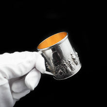 Load image into Gallery viewer, A Wonderful Figural Scenic Solid Silver Mug - Nathan & Hayes 1904 - Artisan Antiques