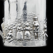 Load image into Gallery viewer, A Wonderful Figural Scenic Solid Silver Mug - Nathan & Hayes 1904 - Artisan Antiques