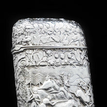Load image into Gallery viewer, A Magnificent Solid Silver Hunting Scene Cheroot/Cigar Case - Yapp & Woodward 1854 - Artisan Antiques