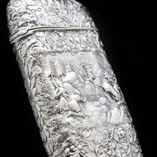 Load image into Gallery viewer, A Magnificent Solid Silver Hunting Scene Cheroot/Cigar Case - Yapp & Woodward 1854 - Artisan Antiques