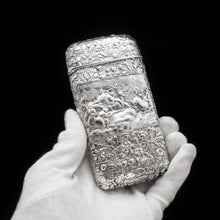 Load image into Gallery viewer, A Magnificent Solid Silver Hunting Scene Cheroot/Cigar Case - Yapp & Woodward 1854 - Artisan Antiques