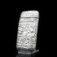 Load image into Gallery viewer, A Magnificent Solid Silver Hunting Scene Cheroot/Cigar Case - Yapp & Woodward 1854 - Artisan Antiques