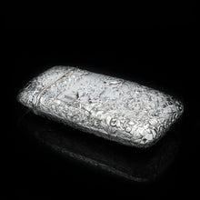Load image into Gallery viewer, A Magnificent Solid Silver Hunting Scene Cheroot/Cigar Case - Yapp & Woodward 1854 - Artisan Antiques