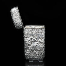 Load image into Gallery viewer, A Magnificent Solid Silver Hunting Scene Cheroot/Cigar Case - Yapp & Woodward 1854 - Artisan Antiques