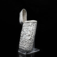 Load image into Gallery viewer, A Magnificent Solid Silver Hunting Scene Cheroot/Cigar Case - Yapp & Woodward 1854 - Artisan Antiques