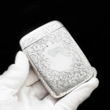 Load image into Gallery viewer, A Victorian Solid Silver Cigarette Case with Rare Opening - William Hair Haseler 1898 - Artisan Antiques