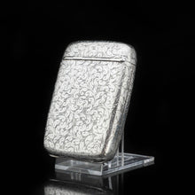 Load image into Gallery viewer, A Victorian Solid Silver Cigarette Case with Rare Opening - William Hair Haseler 1898 - Artisan Antiques