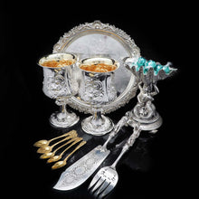 Load image into Gallery viewer, An Extremely Rare Pair of Figural Solid Silver Fish Servers - Francis Higgins 1882 - Artisan Antiques